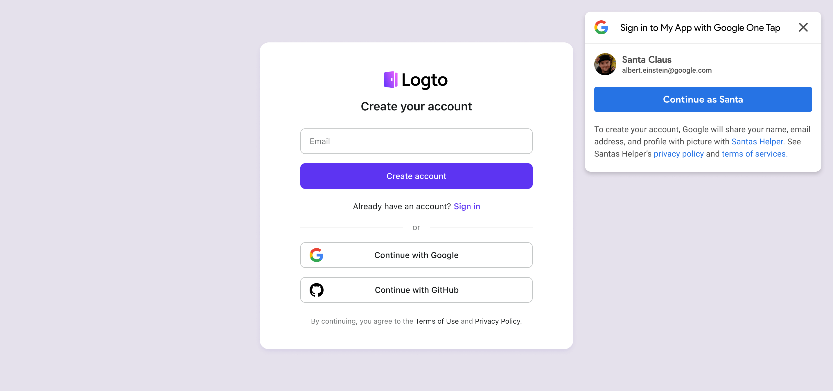 Habilitar Google One Tab na experiência de login